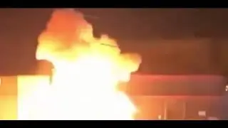 Iranian protestors set on fire a local Basij (paramilitary militia) station in Tabriz last night.