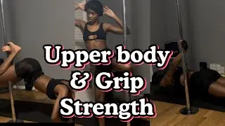 Learning and practicing | upper body and grip strength for pole dance | beginner pole dance