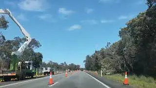 26/8/22 SBORR Bussell Highway drive-by possum removal and north lane roadside clearing for power.