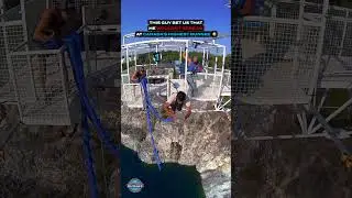 Bungee jump bet gone wrong 🎰 #bungeejumping #washingtondc #baltimore #usa #adrenaline