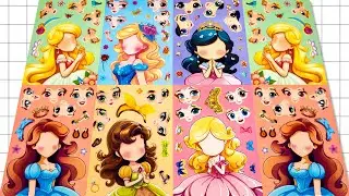 DISNEY PRINCESS STICKER BOOK MAKEOVER 👑✨ | STICKER ADVENTURE WITH BELLE, ARIEL & RAPUNZEL!