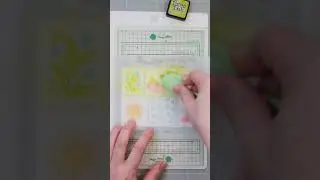 Postage Collage Wild Flower Stencil in action #waffleflowercrafts #cardmaking #handmadecards