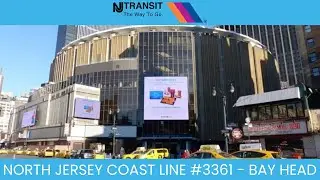 NJ Transit Train 3361 North Jersey Coast Line to Bay Head Boarding Call Announcements at New York