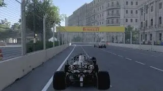 Hamilton AI big mistake in baku race F1 game