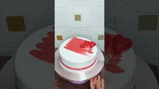 Beautiful Red 🔴 Cake Design🎂 #trending #trendingreels #trendingvideo #short #video
