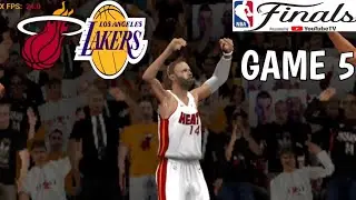 #1 HEAT at #7 LAKERS | NBA 2K14 MY CAREER FINALS GAME 5