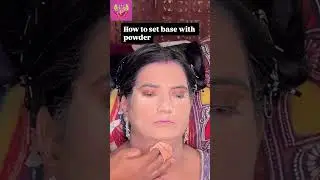 How to set base with powder Kryolan derma base #shortsfeed #kryolan #creamfoundation #shortsbeta