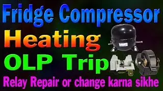 Refrigerator not cooling compressor heat up High amps pulling trip overload how to repair learn