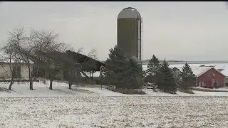 Firefighters battle cold temps, smoldering straw at Trumbull County dairy farm fire