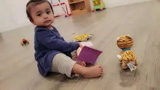 #vaidehi playing with cat toy