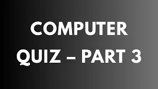 Computer MCQ Questions with Answers | Computer Basics Quiz Part 3 | 2026