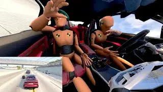 Cabin Cam View Dummy Driver Meets Disaster BeamNG.drive