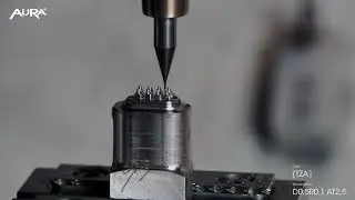 [Aura] micro machining electronic mold STAVAX 52 HRC #powermill #r&ouml;ders #auratools #autodesk