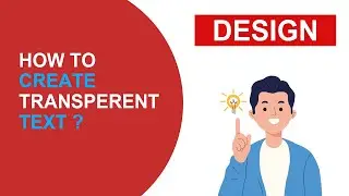 CREATE TRANSPARENT TEXT in photoshop ✒️