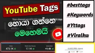 How to Find the Best Tags for YouTube Videos in sinhala | Sunwalker Studio