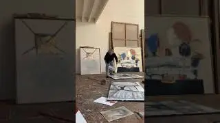 Arty Grimm at work in her studio in Amsterdam