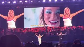 DJ Crazy Times & Ms. Biljana Electronica performing Planet Of The Bass at Jonas Brothers concert
