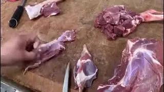 Fastest fresh mutton cutting Meat cutting Skills#viral#cuttingskills #chicken#mutton #streetfood