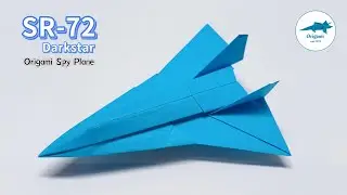 🔥How to Fold the Lockheed Martin SR-72 Darkstar (Origami Tutorial)