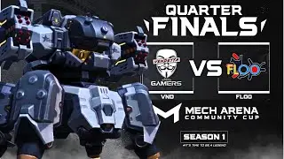 Community Cup Quarter Finals: FLOO vs VND Clan War - Mech Arena Gameplay