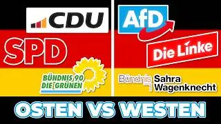 Wie W&auml;hlt der Osten Gegen den Westen? | Wahlumfragen Ostdeutschland vs Westdeutschland
