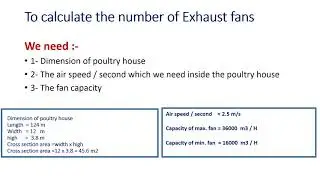 how to calculate number of exhaust fans in poultry house