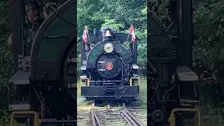 Turning the Portage Flyer on the turn table #turntable #steamlocomotive #train #short #steamengine