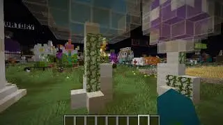 Minecraft into the forever world: three mushroom statues & 3 new boats