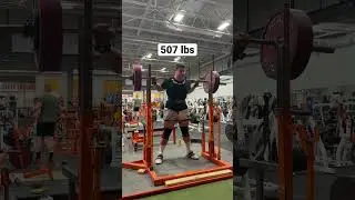 507 lbs Squat Single (Each red plate is 55 lbs) #powerlifting #squat #shorts