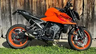 2024 KTM Duke 990 with SPEEDPRO Ultrashort slip-on exhaust (no DBKiller)