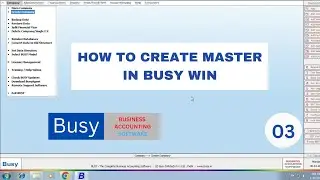 How to create master in busy win || How to create ledger in busy win || account accuracy#