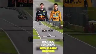 Max Verstappen OVERTAKES Lando Norris | 2025 Italian Grand Prix with Classic Graphics #f1