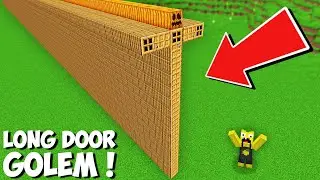 How to SPAWN THIS LONGEST DOOR GOLEM in Minecraft ? SECRET LONG GOLEM !