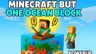 Minecraft But I Survived on ONE Ocean Block! 🌊 