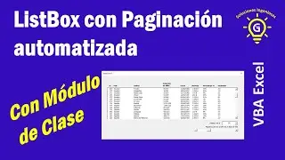 ListBox con Paginación Automática usando Módulos de Clase en VBA Excel
