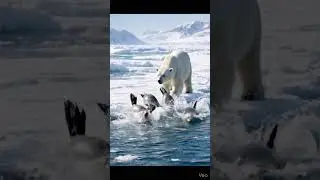 Polar Bear's Epic Fail! Seal Hunting Gone Wrong 🐻&zwj;❄️💦 #short