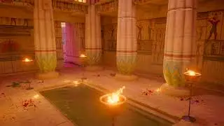 Elegant Ancient Egyptian Bath| Deep Sleeping Stress Relief| Ancient Ambience | 4K HD