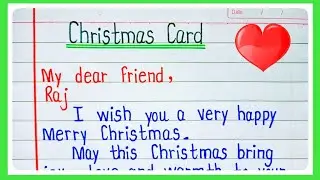 Christmas Card Writing english|Christmas Letter Writing|christmas card writing words/Christmas Card
