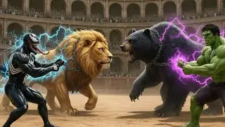 ⚔️ KING GOLDEN LION vs GIANT BLACK BEAR | Ultimate Wild Beast Showdown