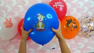 FUN POPPING LOTS OF BALLOONS PART 84! #satisfying #asmr #popping #balloon #color #fun