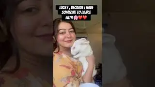 My dance partner ❤️ #yt #mybunny #rabbit #ytshorts #dance #dancingpets