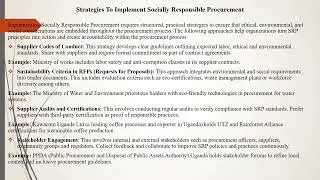 A PRESENTATION ON SOCIALLY RESPONSIBLE PROCUREMENT By Group Six