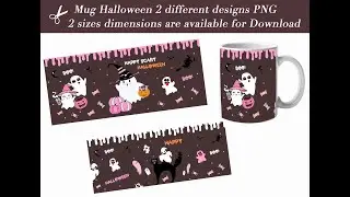 🎃👻 Haunted Mug Wraps &ndash; Halloween Sublimation Designs for Spooky Coffee Lovers! 🕸️🧙&zwj;♀️