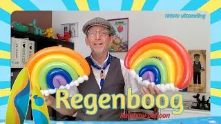 Ballonfiguur Haagse ballonnenboer  - Rainbow balloon / Workshop regenboog van ballonnen (185ste)