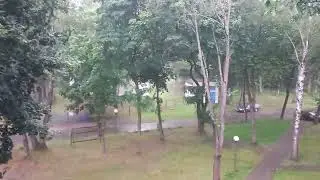 Санаторий Буг. Гроза. Вид из номера. Июль 2025.