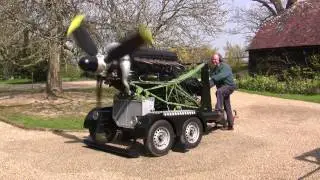 Rolls Royce Merlin engine 500-29; test run 'lucky thirteen'.