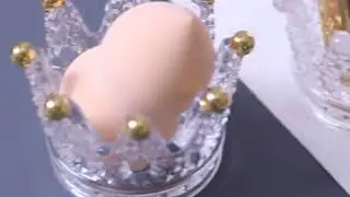 Glass Crown Multifunctional Beauty Egg Storage Shelf Glass Candle Holder Exquisite Ashtray