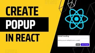 React Js Popup Tutorial (Easy Method)
