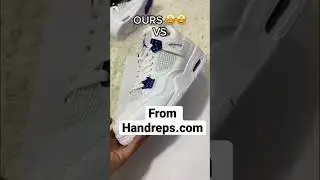 Real vs fake jordan 4 metallic purple