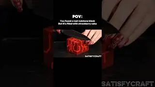 ASMR Cutting Minecraft Redstone Block &ndash; Electric Candy Core! #Redstone #ASMRMinecraft